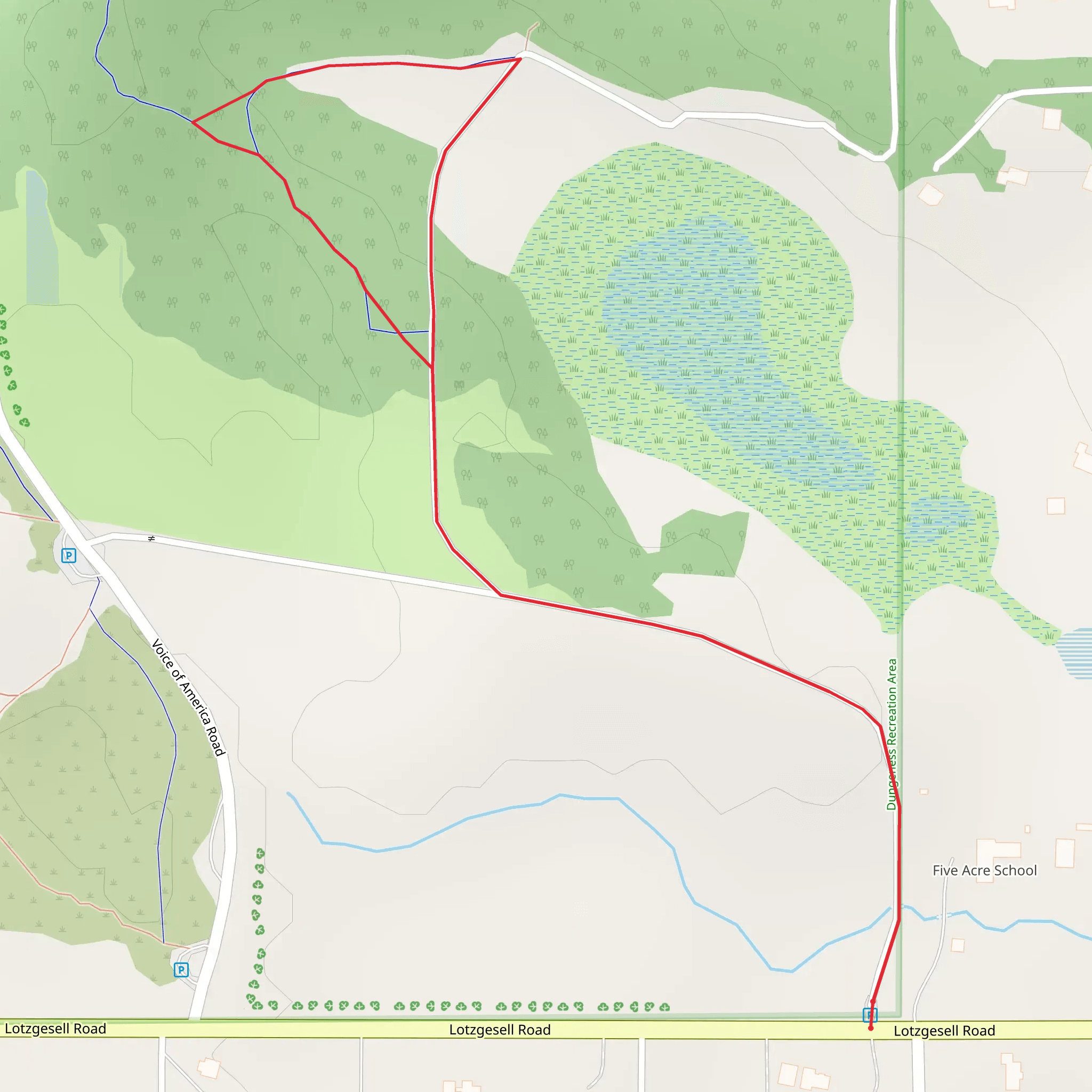 Loop beside Dungeness Recreation Area Campground mobile static map