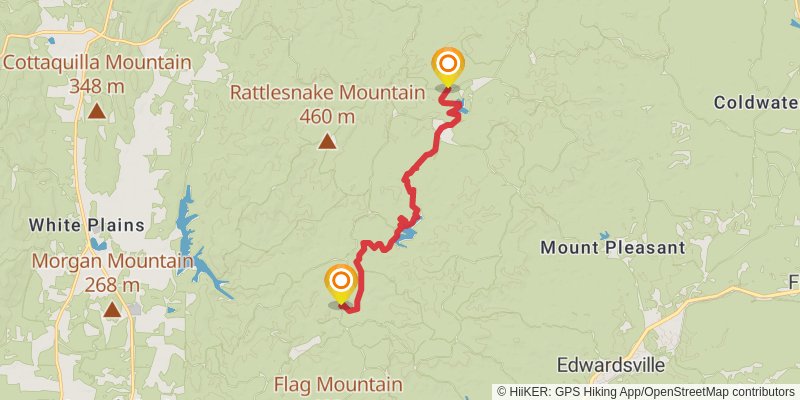 Pinhoti Trail stage 13 Map