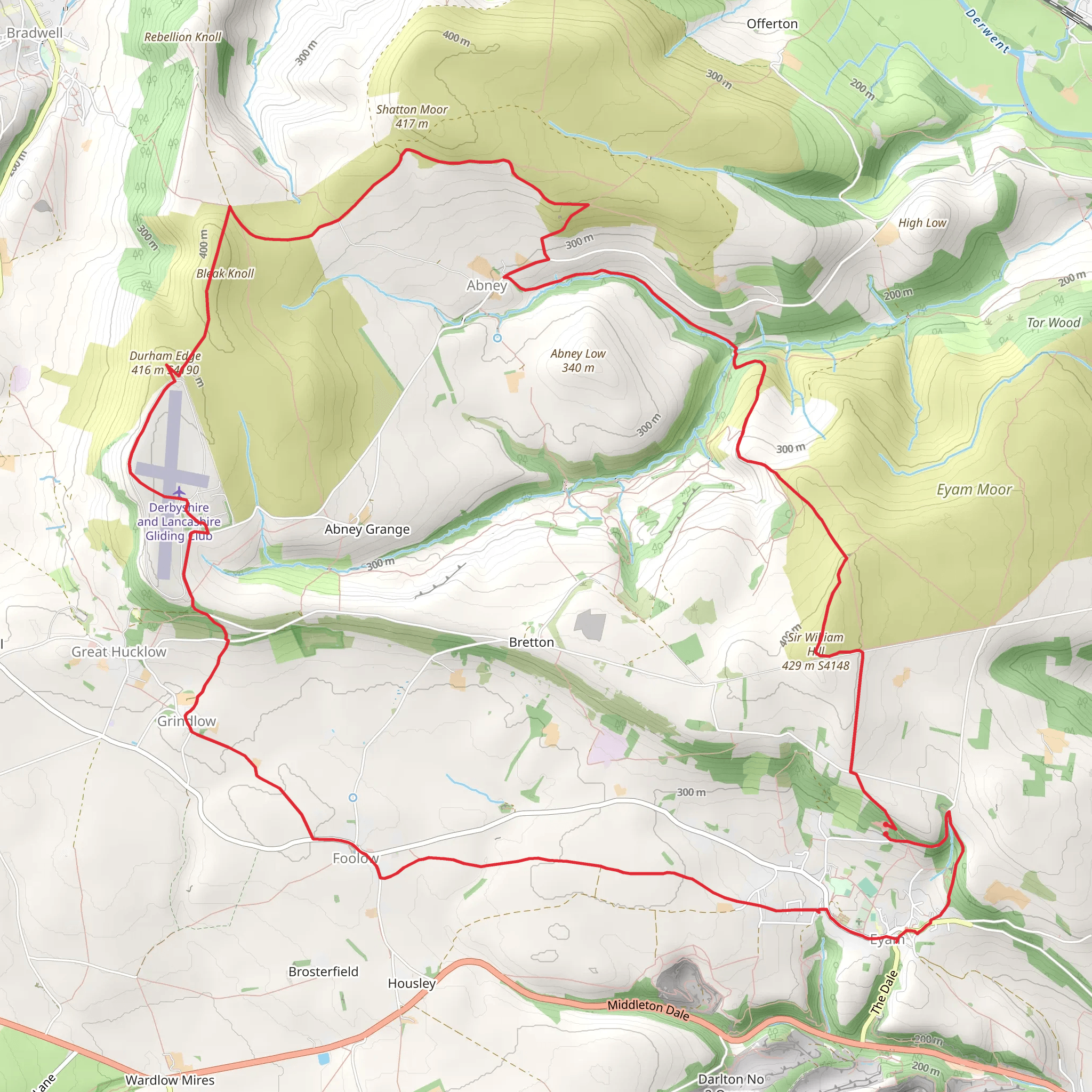 Triple Ethel Loop from Eyam mobile static map
