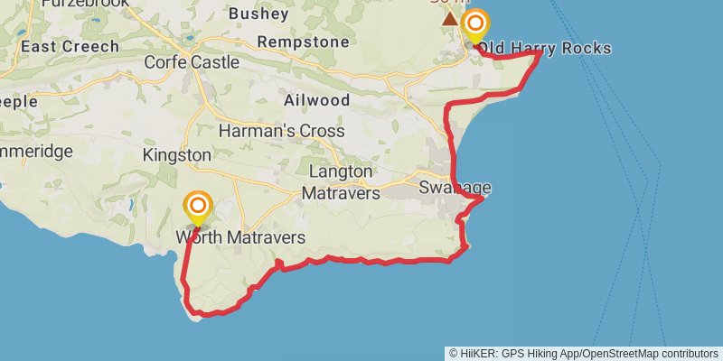 Dorset Loop from North Haven Point stage 15 Map