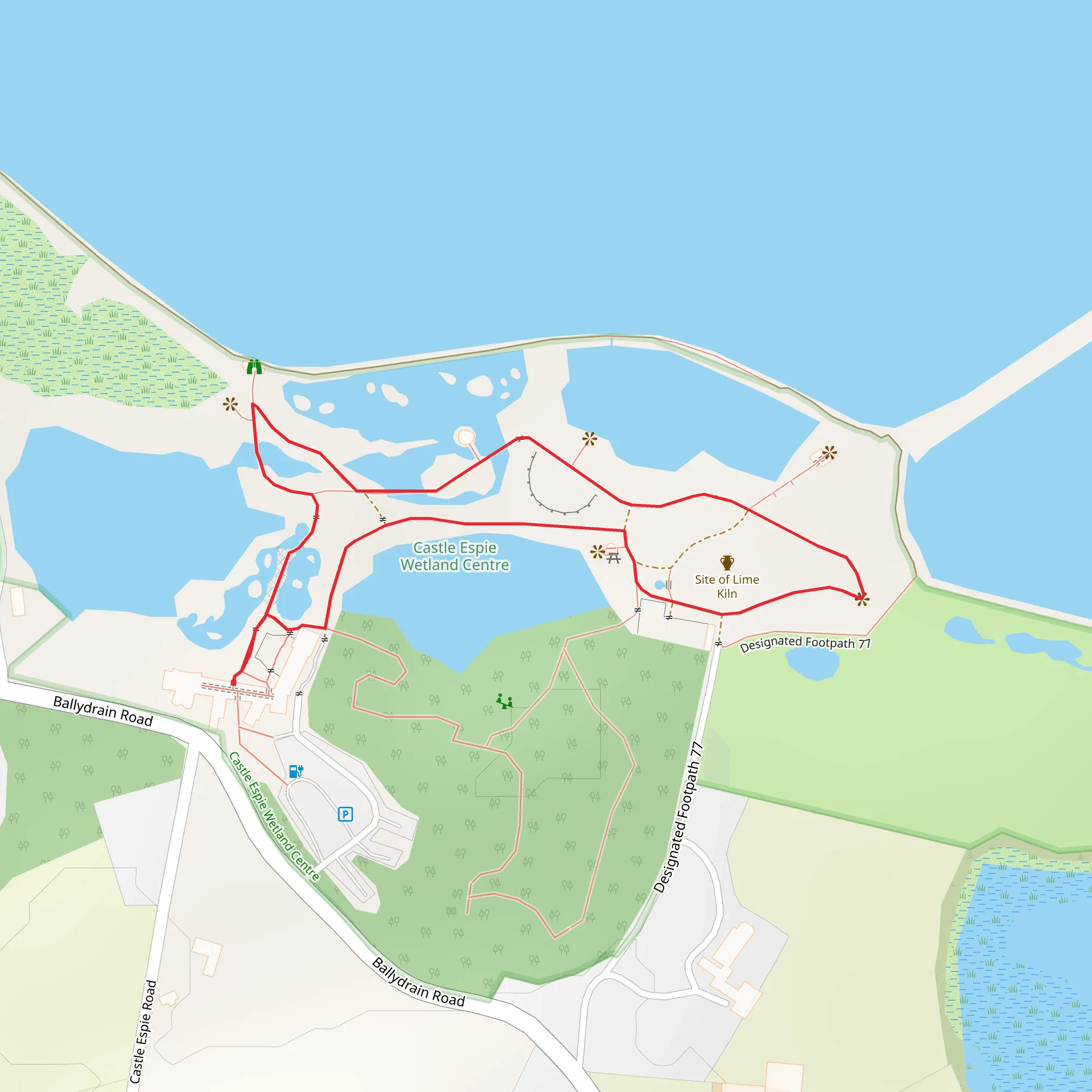 Castle Espie Wildlife Wander mobile static map