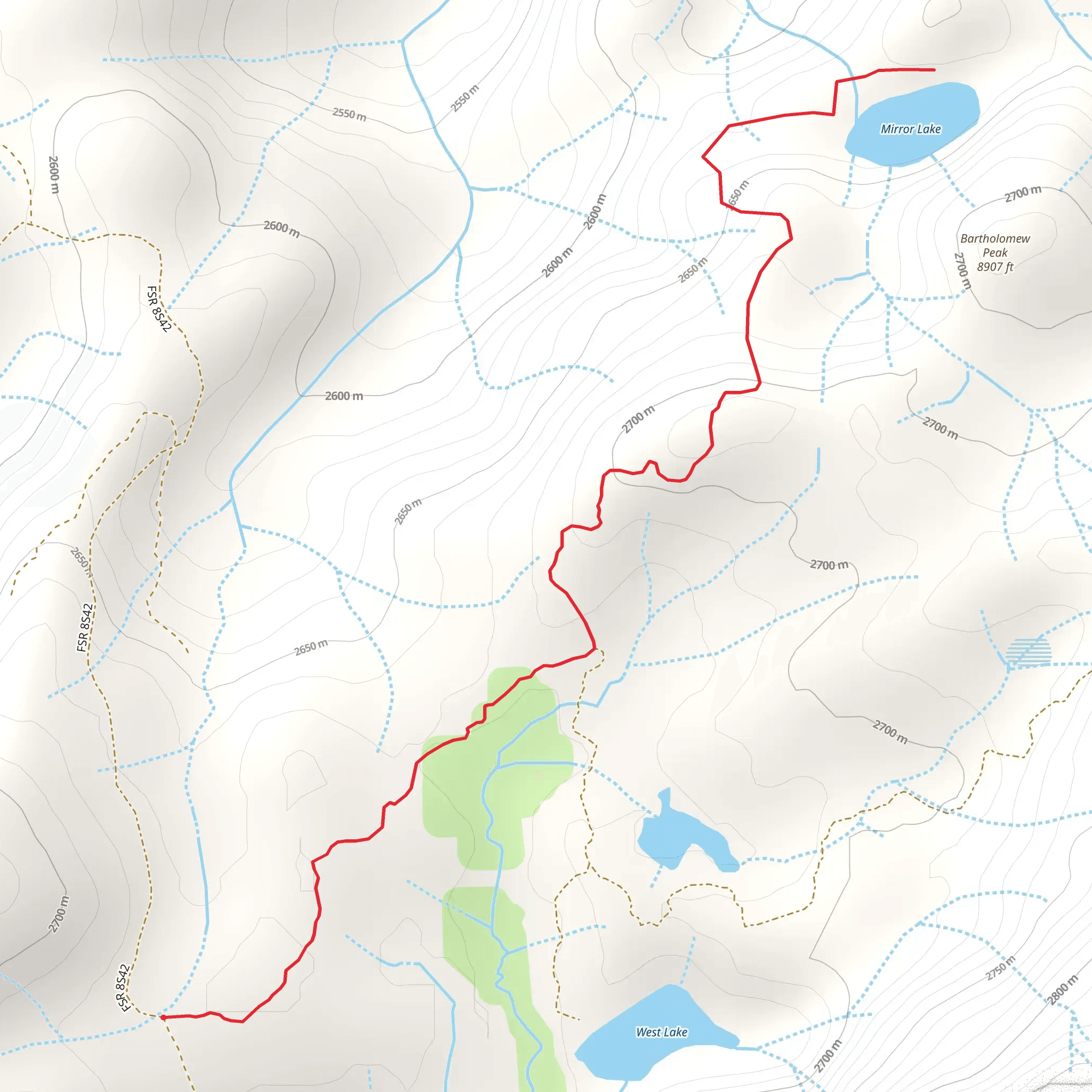 Mirror Lake mobile static map
