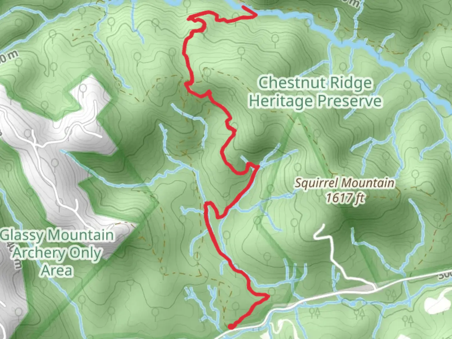 An image depicting the trail South Pacolet River via Chestnut Ridge Trail and its surrounding area.