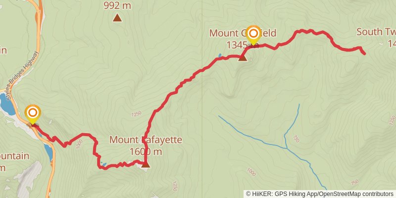 Garfield Ridge via Green Leaf Trail stage 3 Map