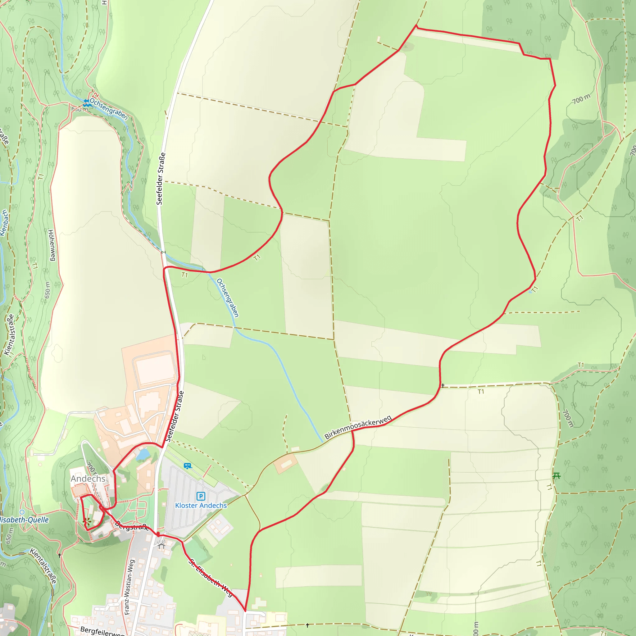 Andechs Loop mobile static map