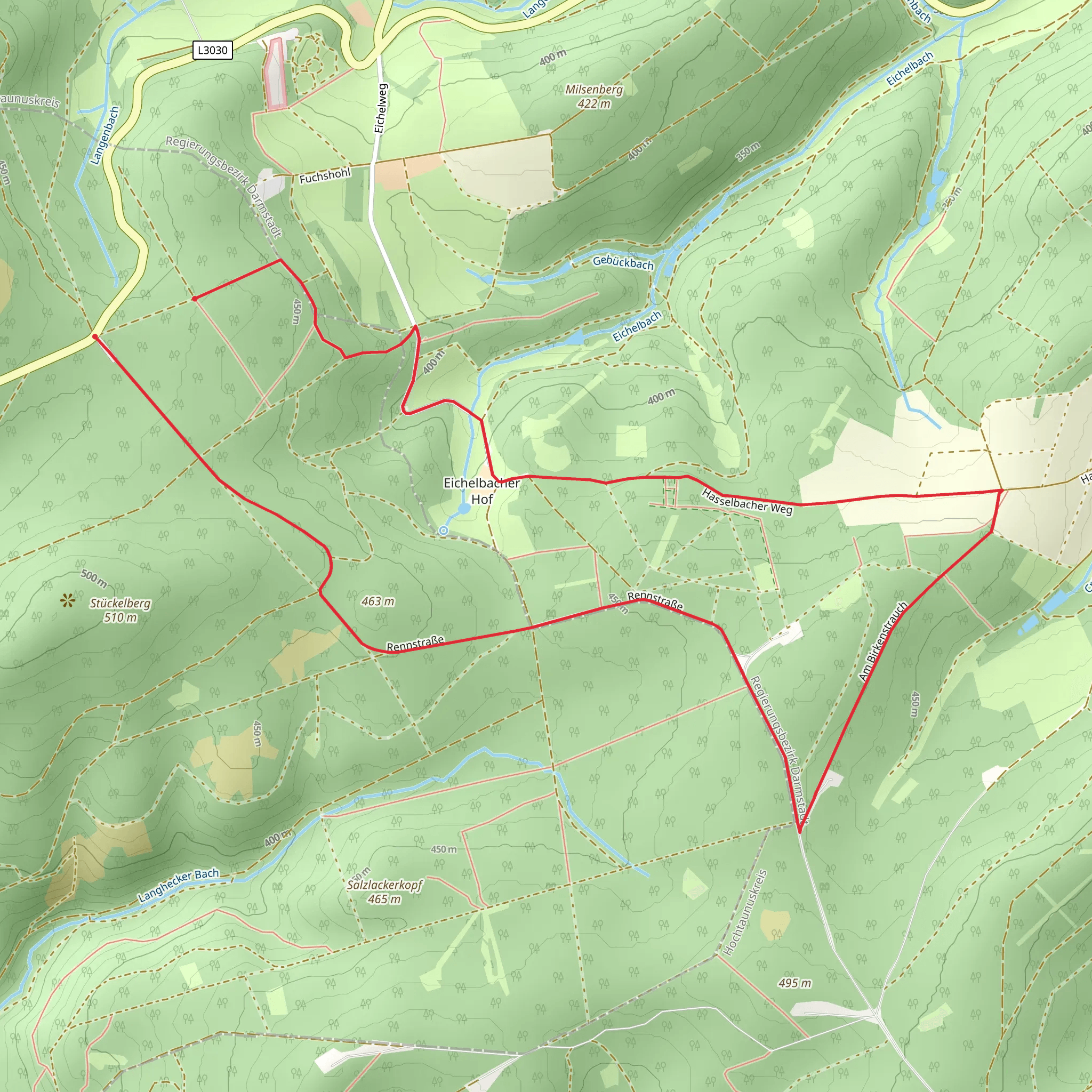 Rundwanderweg Fuchs Hasselbach mobile static map