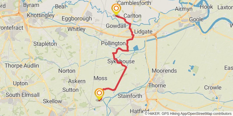 Wild Yorkshire Way stage 40 Map