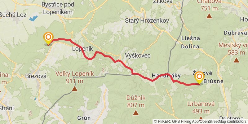 Trans Carpathian Hike stage 8 Map