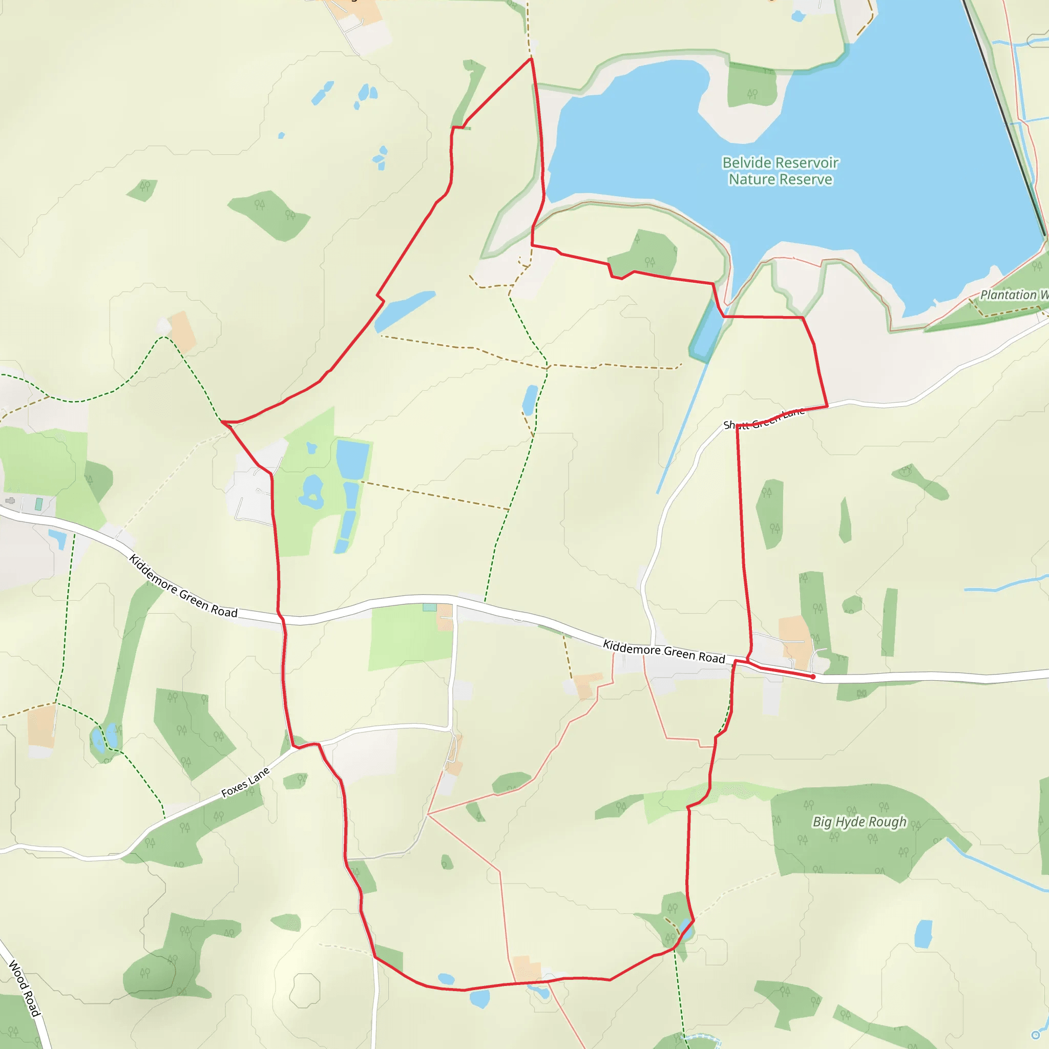 Belvide Reservoir Walk mobile static map