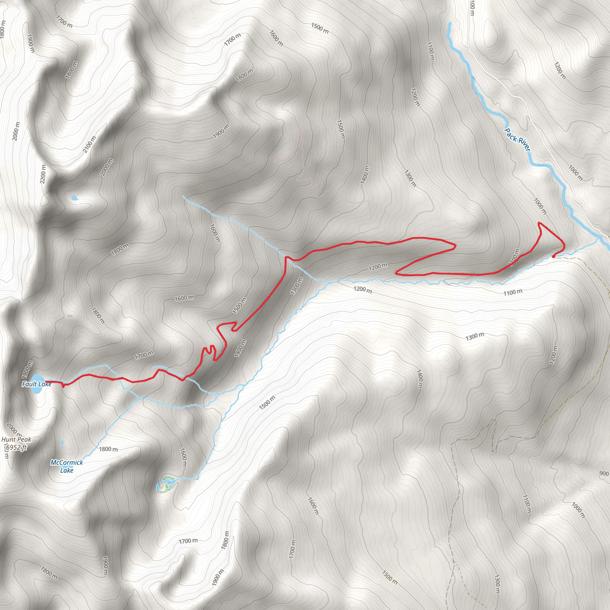 Fault Lake Trail mobile static map