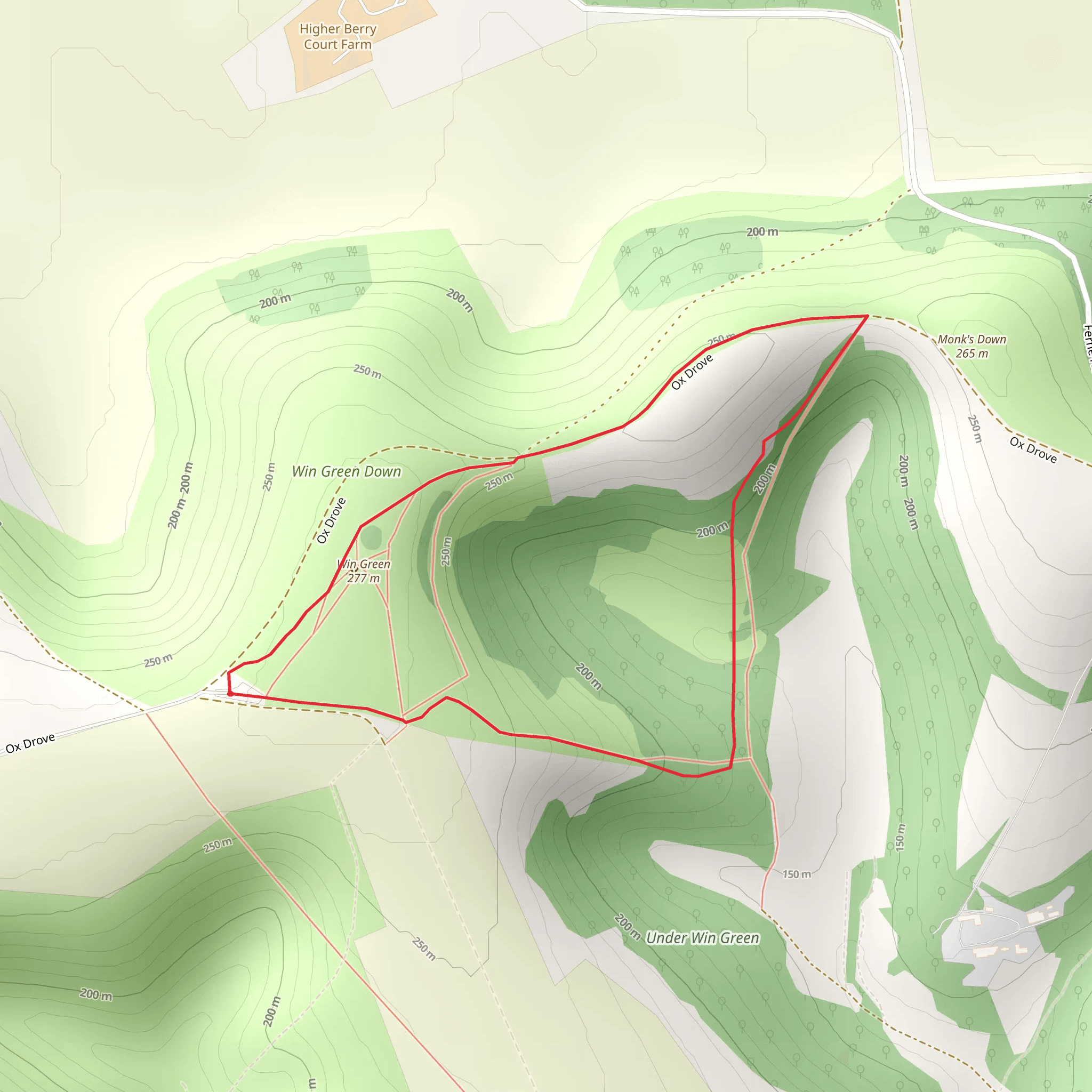 Win Green Hill Loop mobile static map