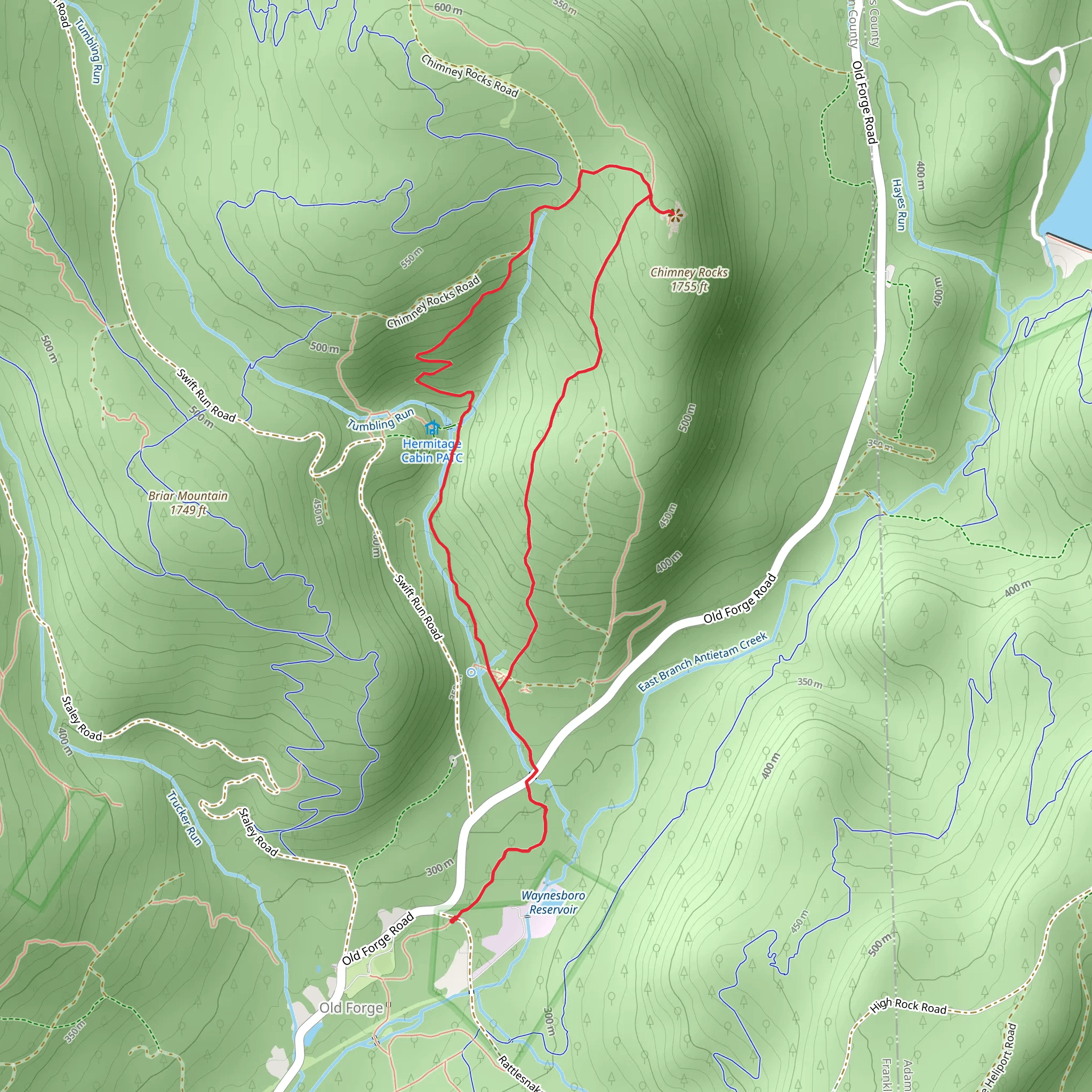 Buzzard Peak via Hermitage Trail mobile static map