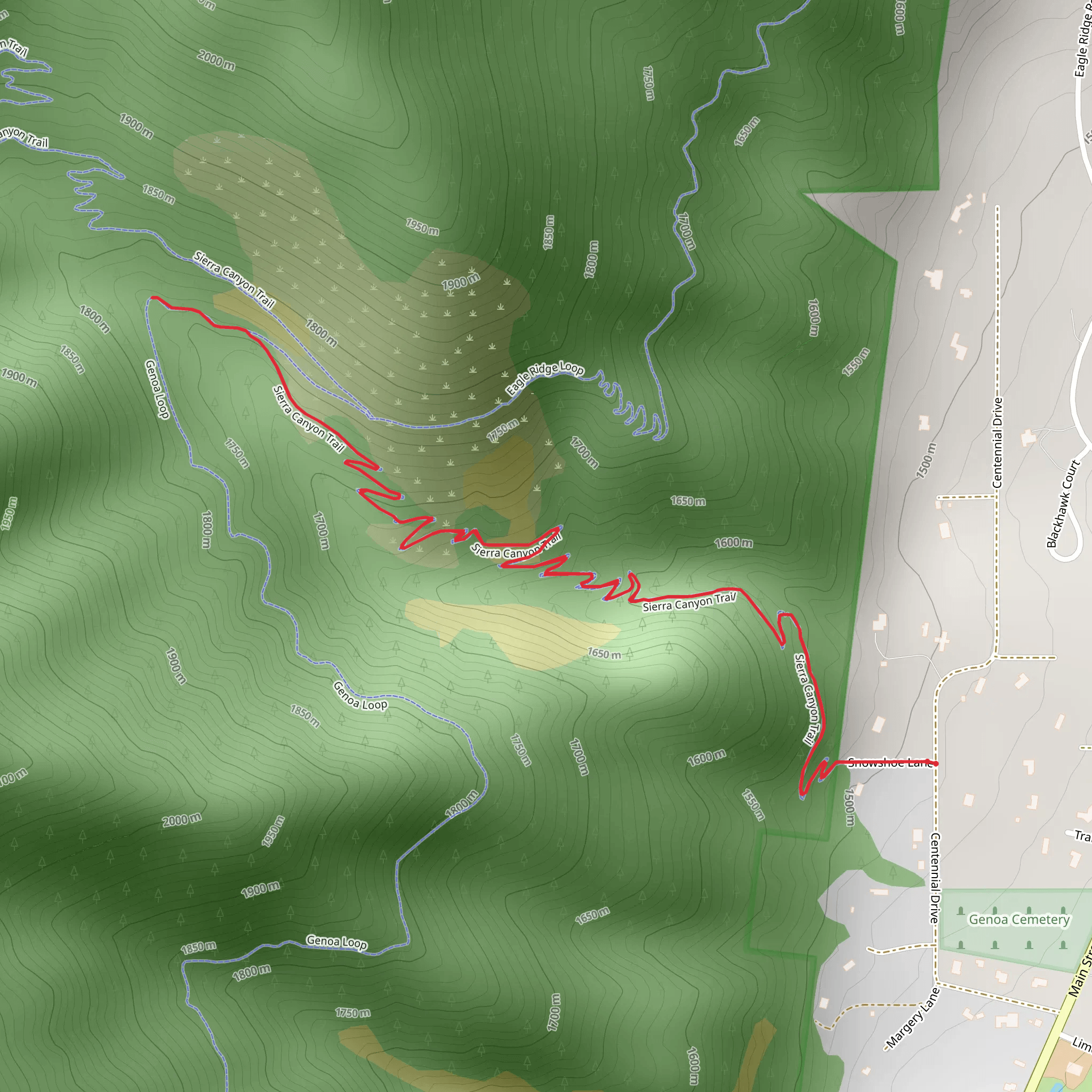 Lower Sierra Canyon Trail mobile static map