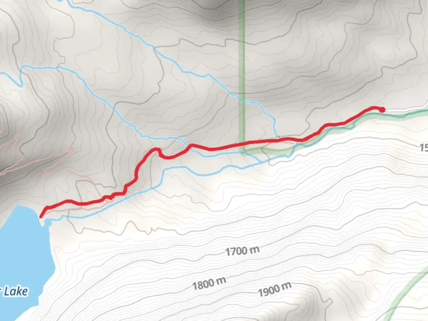 An image depicting the trail Glacier Lake and its surrounding area.
