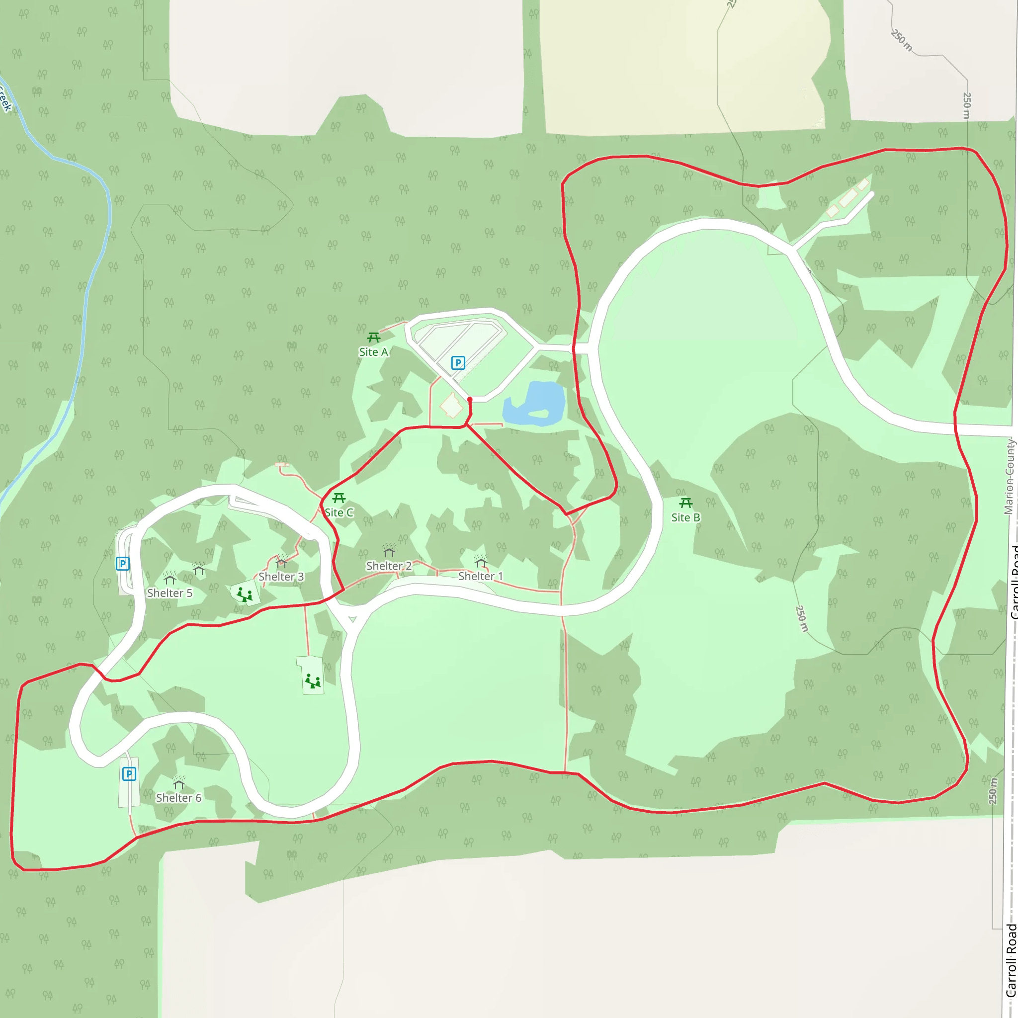 Southeastway Park Loop mobile static map