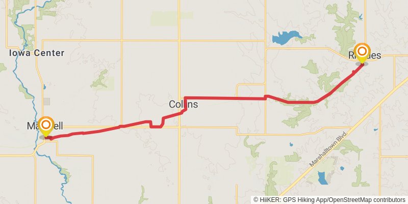 American Discovery Trail North Route stage 145 Map