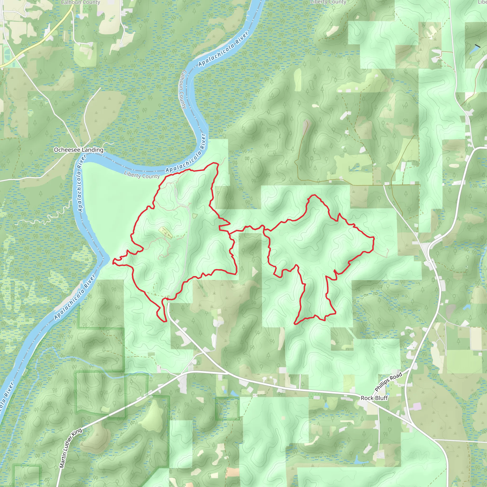 Logan Hill - Torreya State Park mobile static map