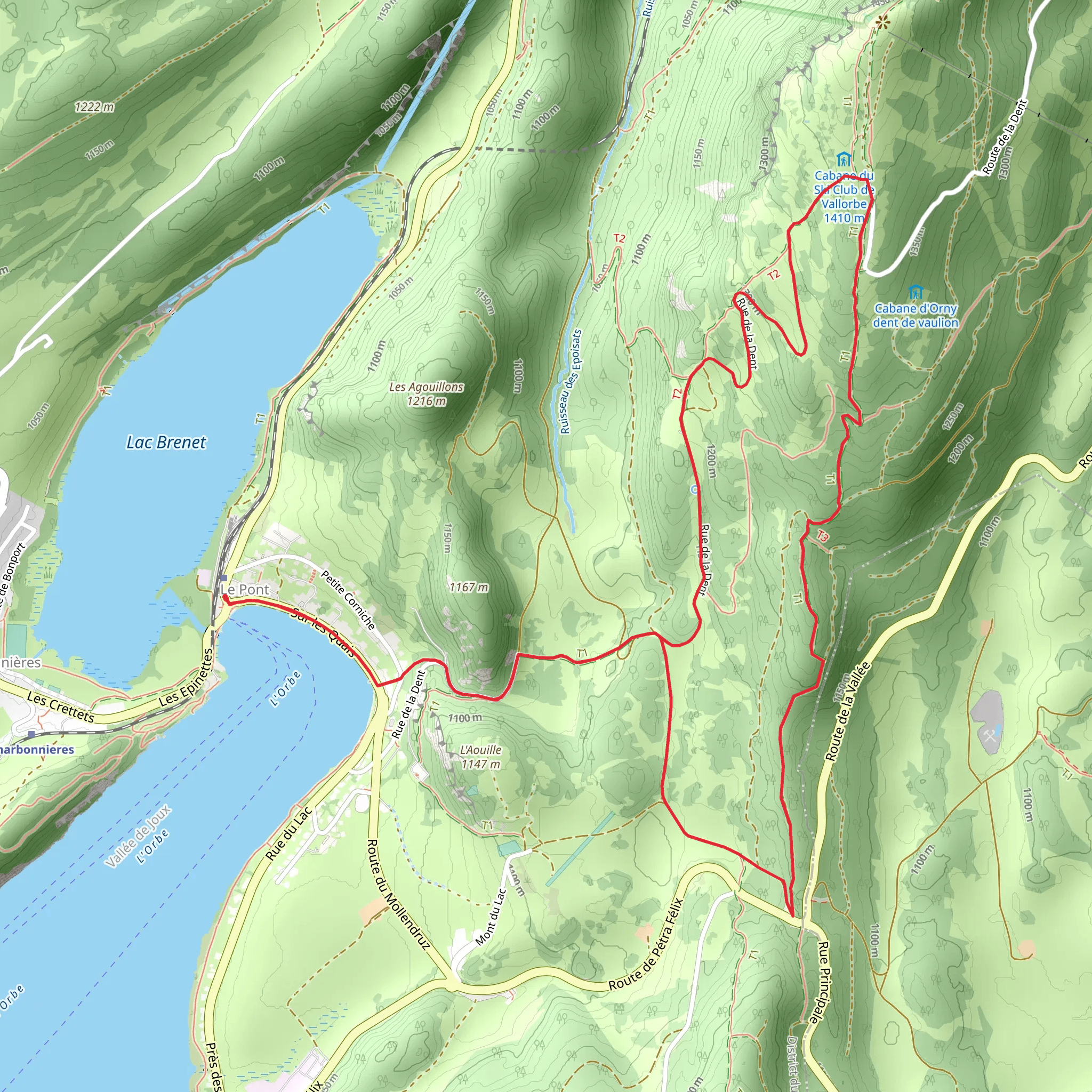 Le Pont Loop Trail mobile static map