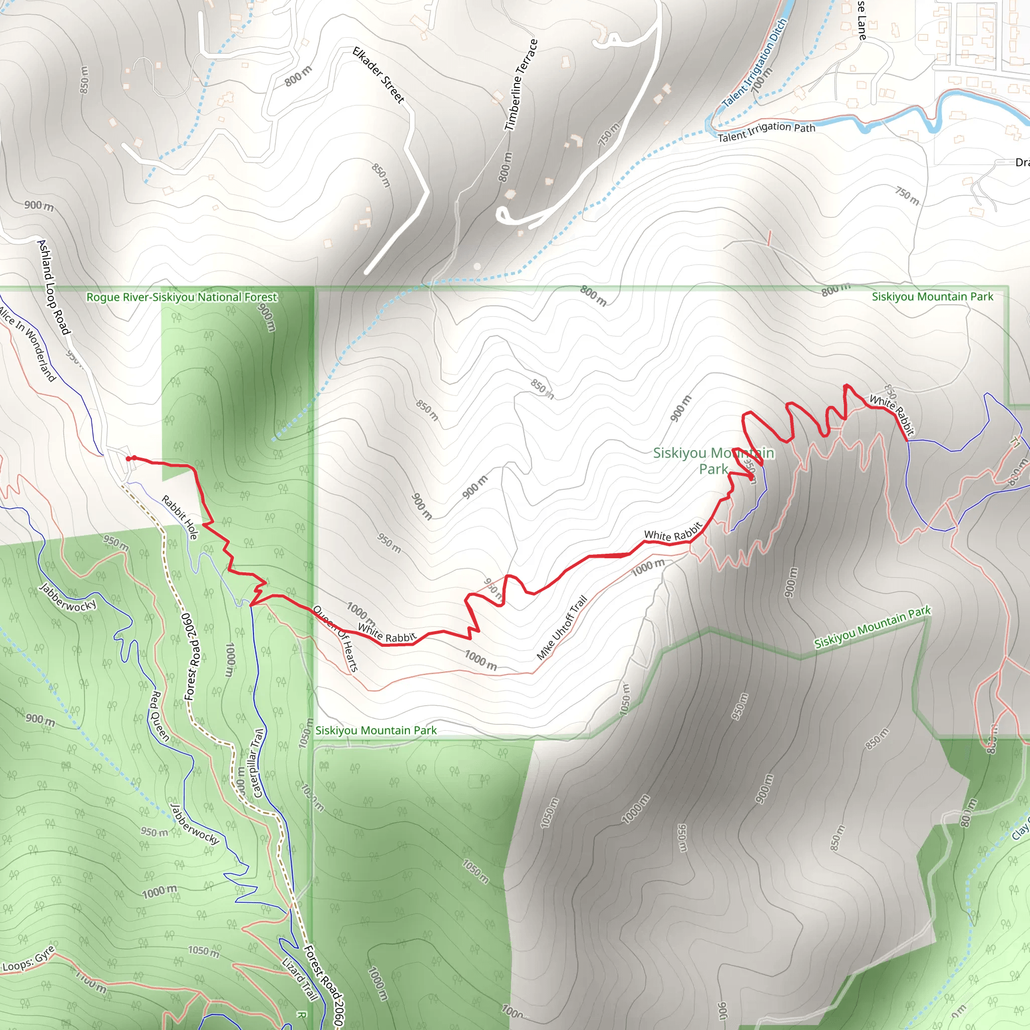 White Rabbit Trail mobile static map
