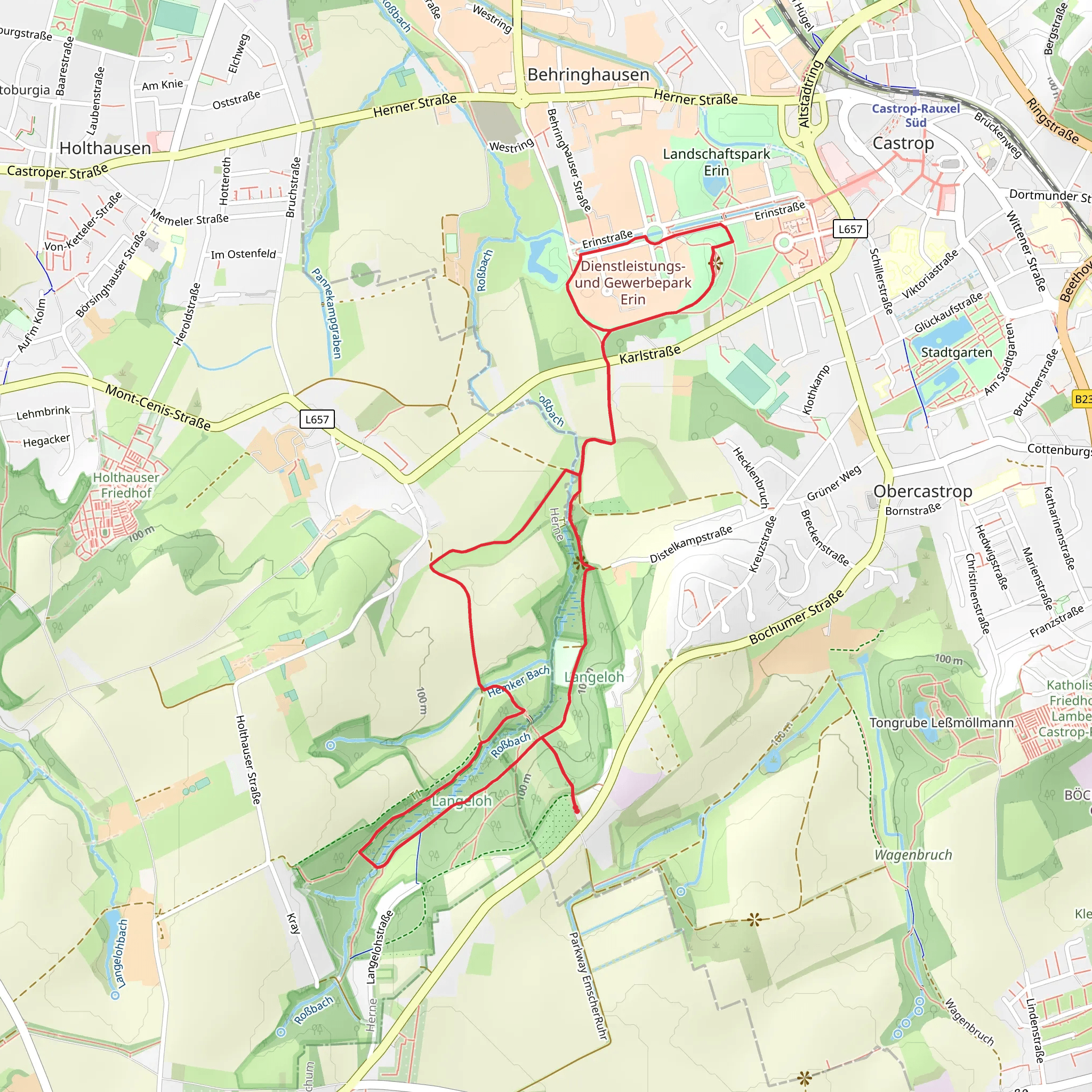 Naturpfad Langeloh and Alternative Loop mobile static map