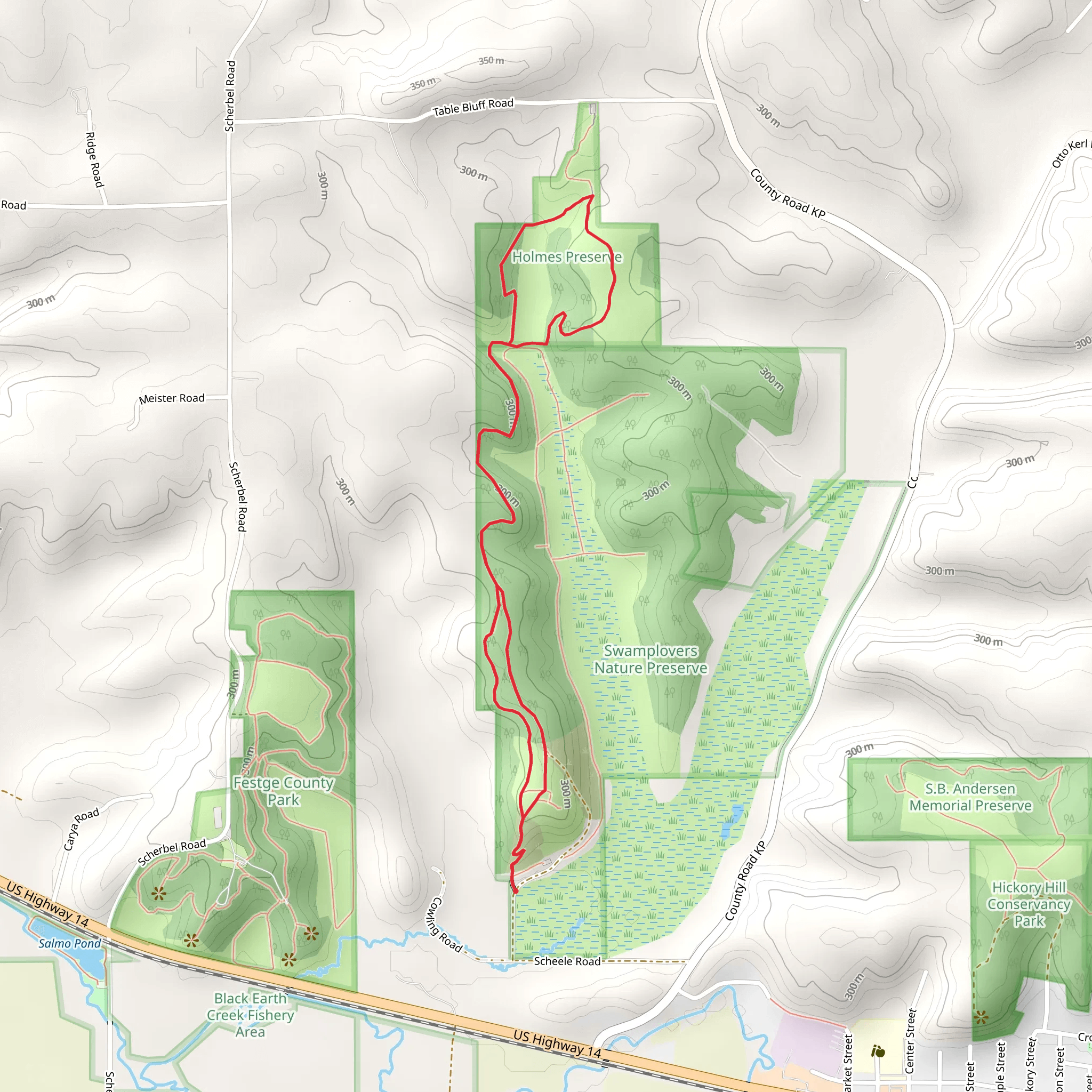 Ice Age and White Loop Trail mobile static map