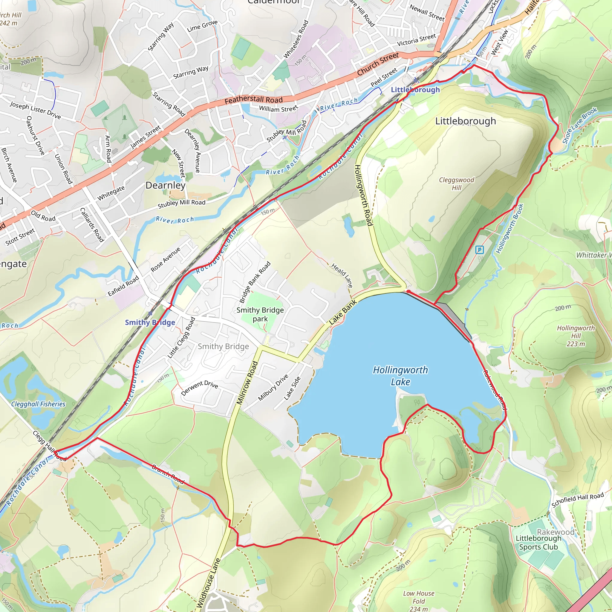 South Pennine Water Trail mobile static map