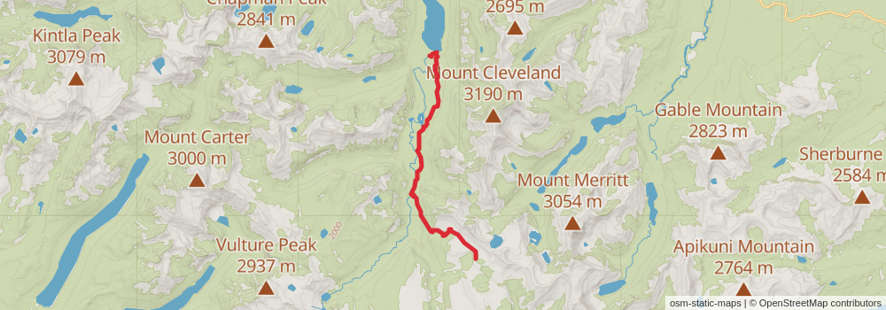 American Perimeter Trail - Rocky Mountains Primary stage 152 Map