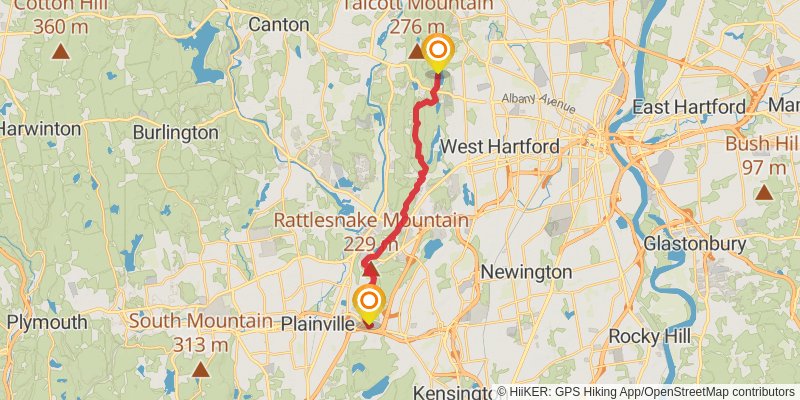 Metacomet Trail stage 3 Map