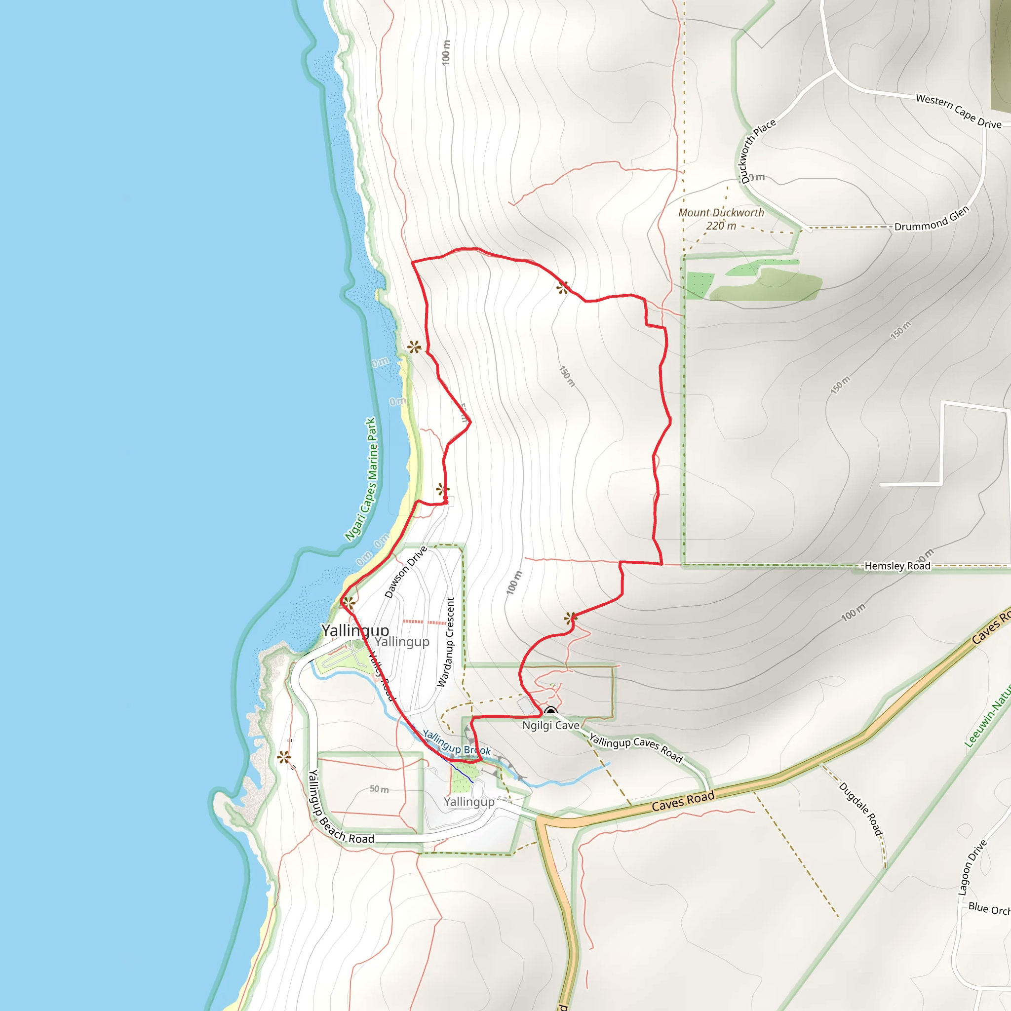 Wardanup Trail mobile static map