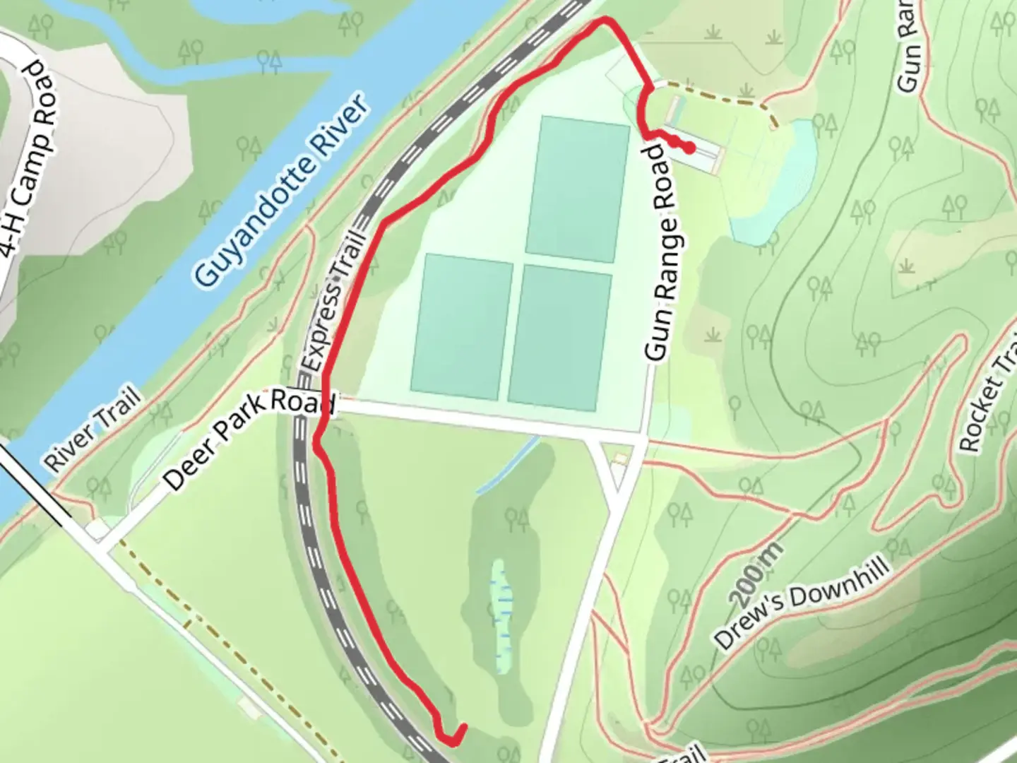 An image depicting the trail Express Trail and its surrounding area.