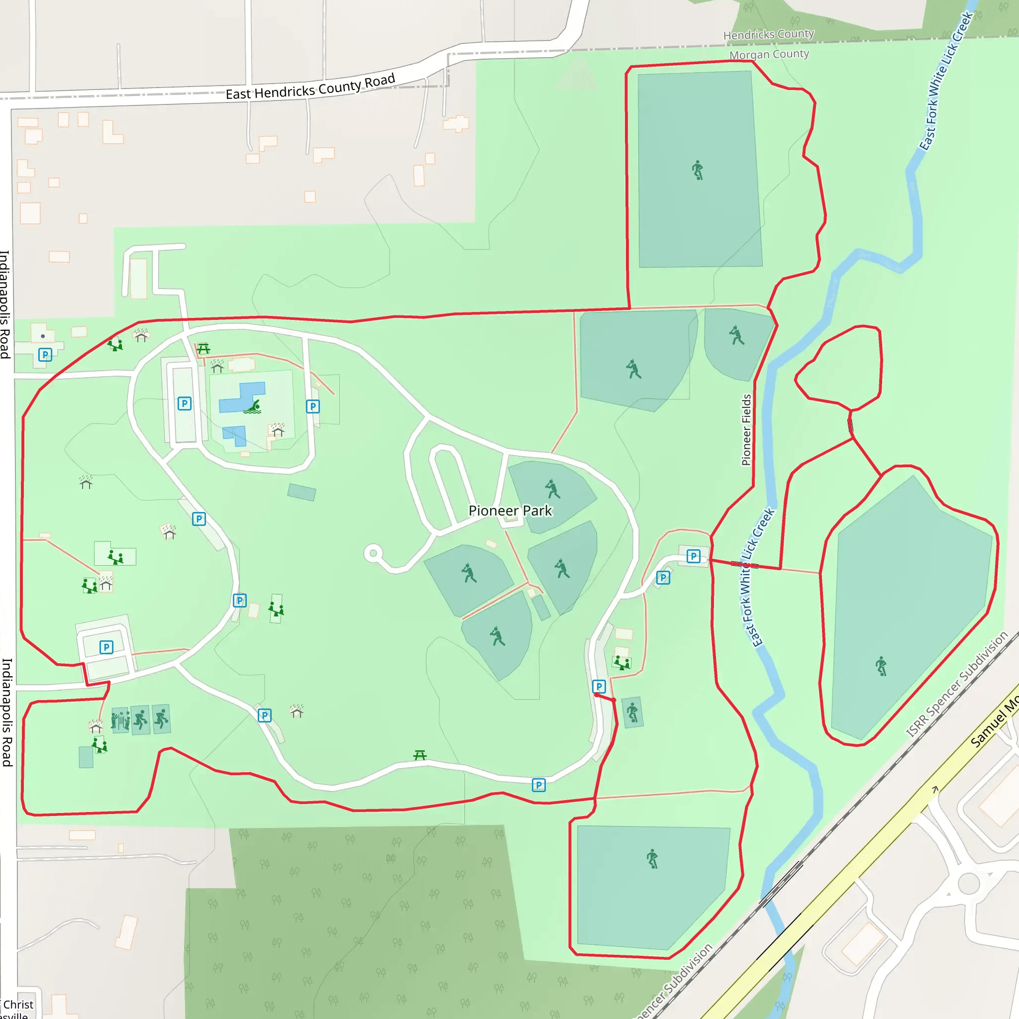 Pioneer Park Loop mobile static map