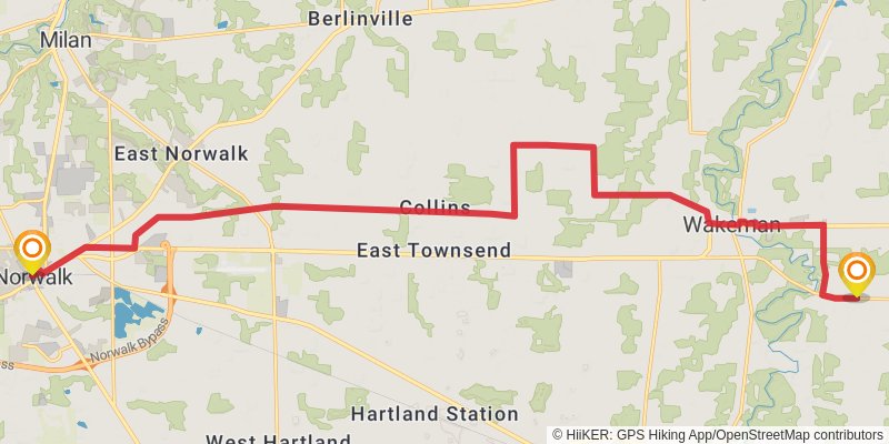 Buckeye Trail stage 12 Map