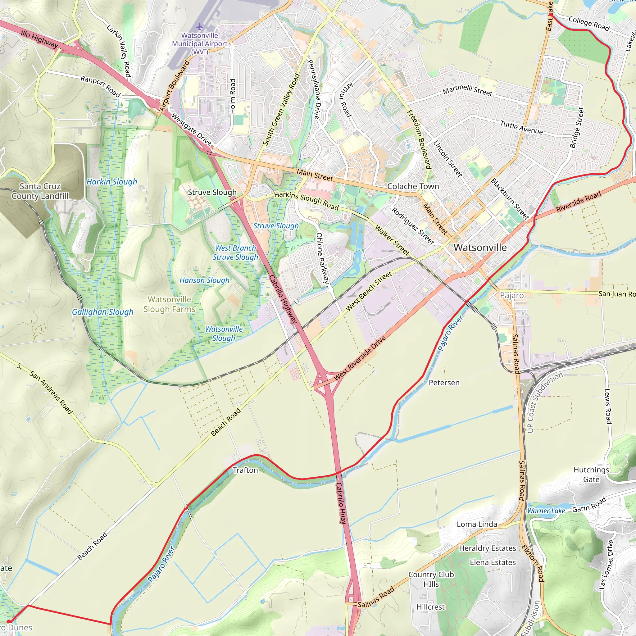 Salsipuedes-Pajaro way mobile static map