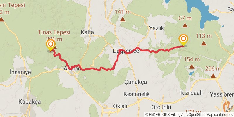 Sultans Trail stage 125 Map