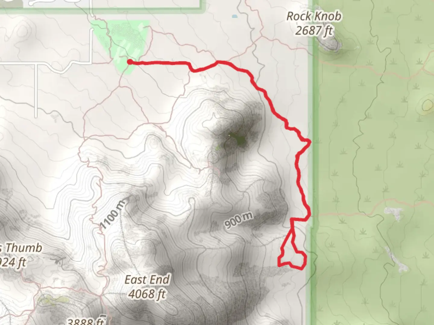 An image depicting the trail East Pinnacle Peak South Walk and its surrounding area.