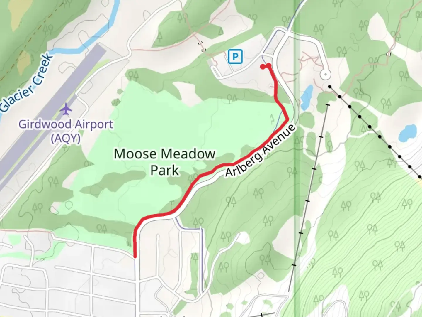 An image depicting the trail North Face Road Walk and its surrounding area.