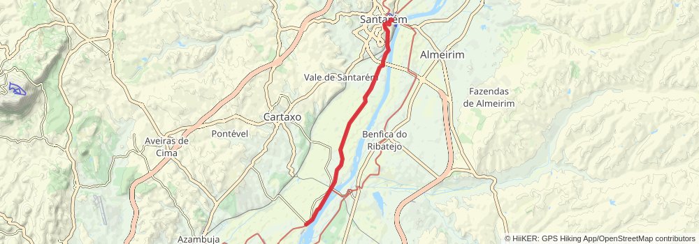 Camino Portugues da Costa stage 4 Map