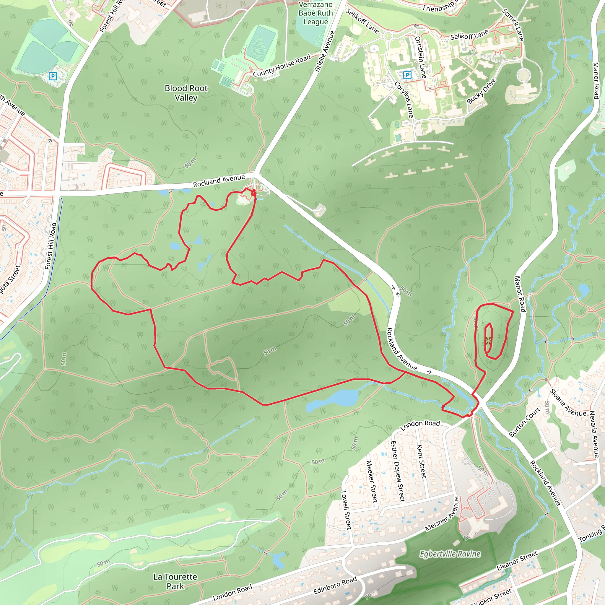 Greenbelt Nature Center Loop mobile static map