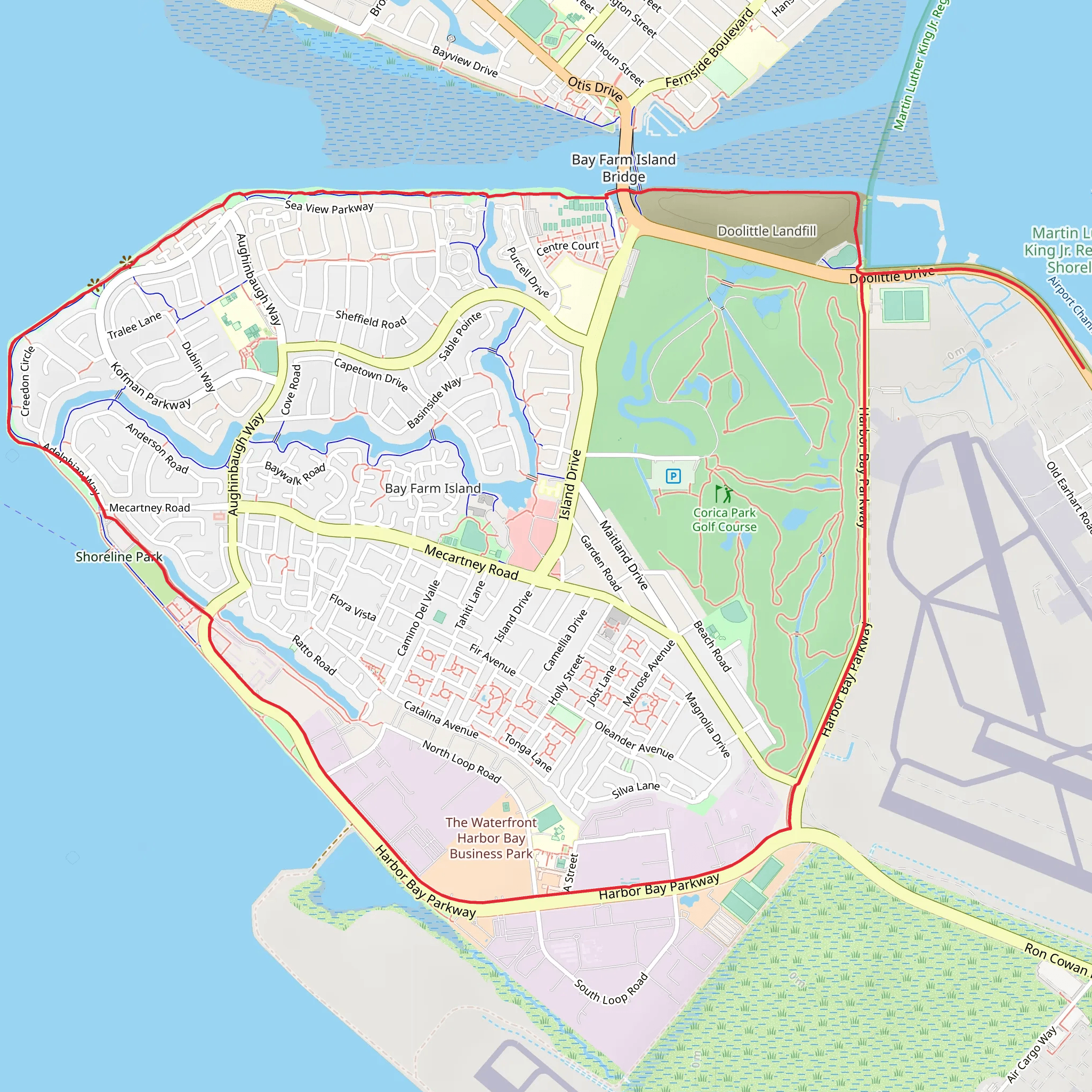 Harbor Bay Loop mobile static map