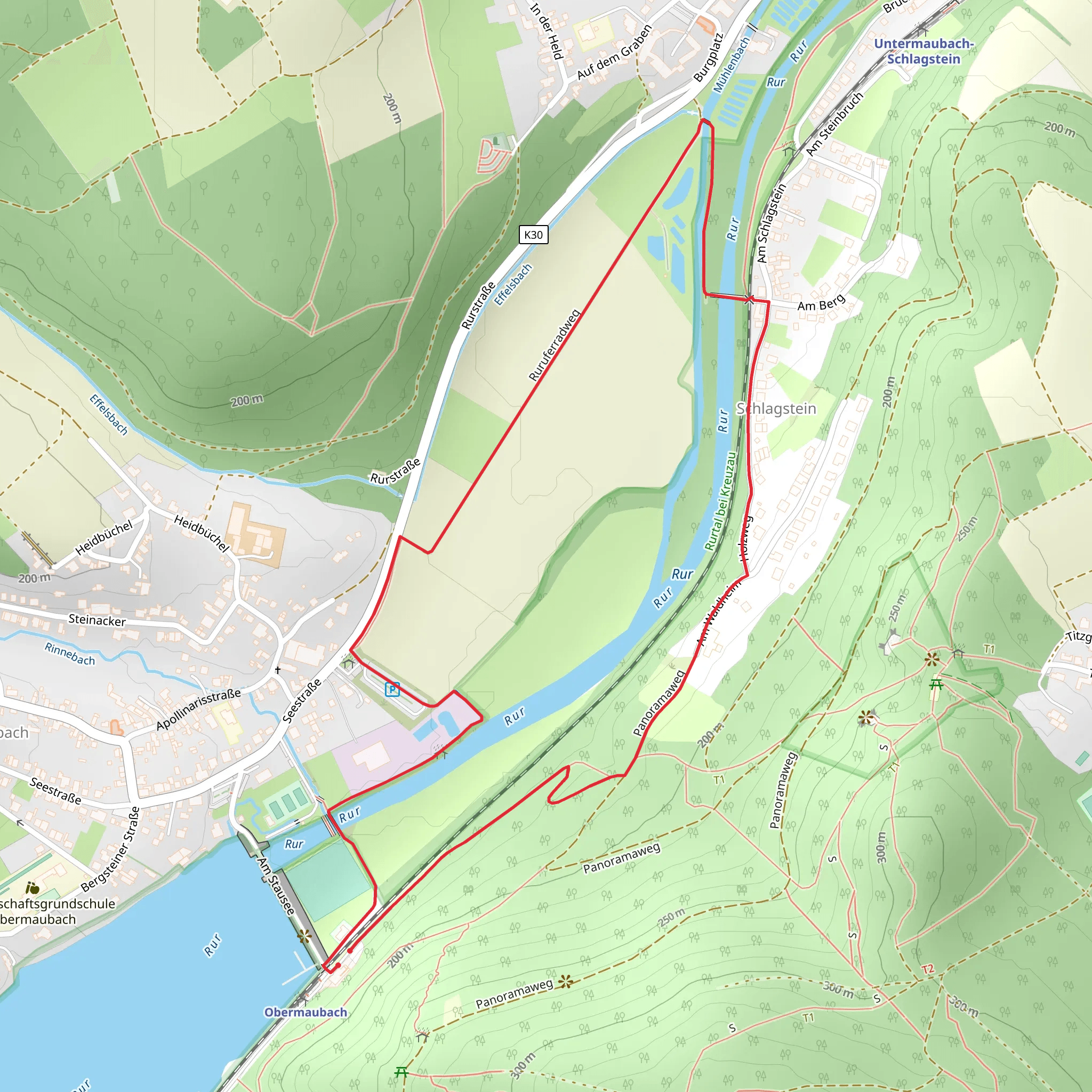 Am Waldheim and Ruruferradweg Loop mobile static map