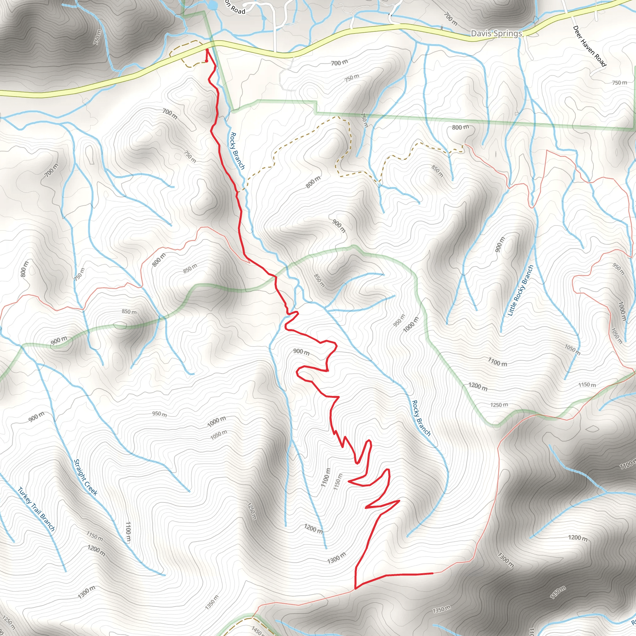 Limestone Cove Trail mobile static map