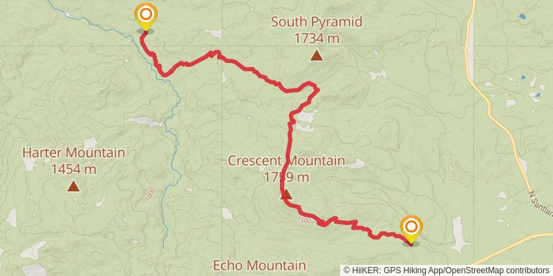 Old Cascades Loop stage 5 Map