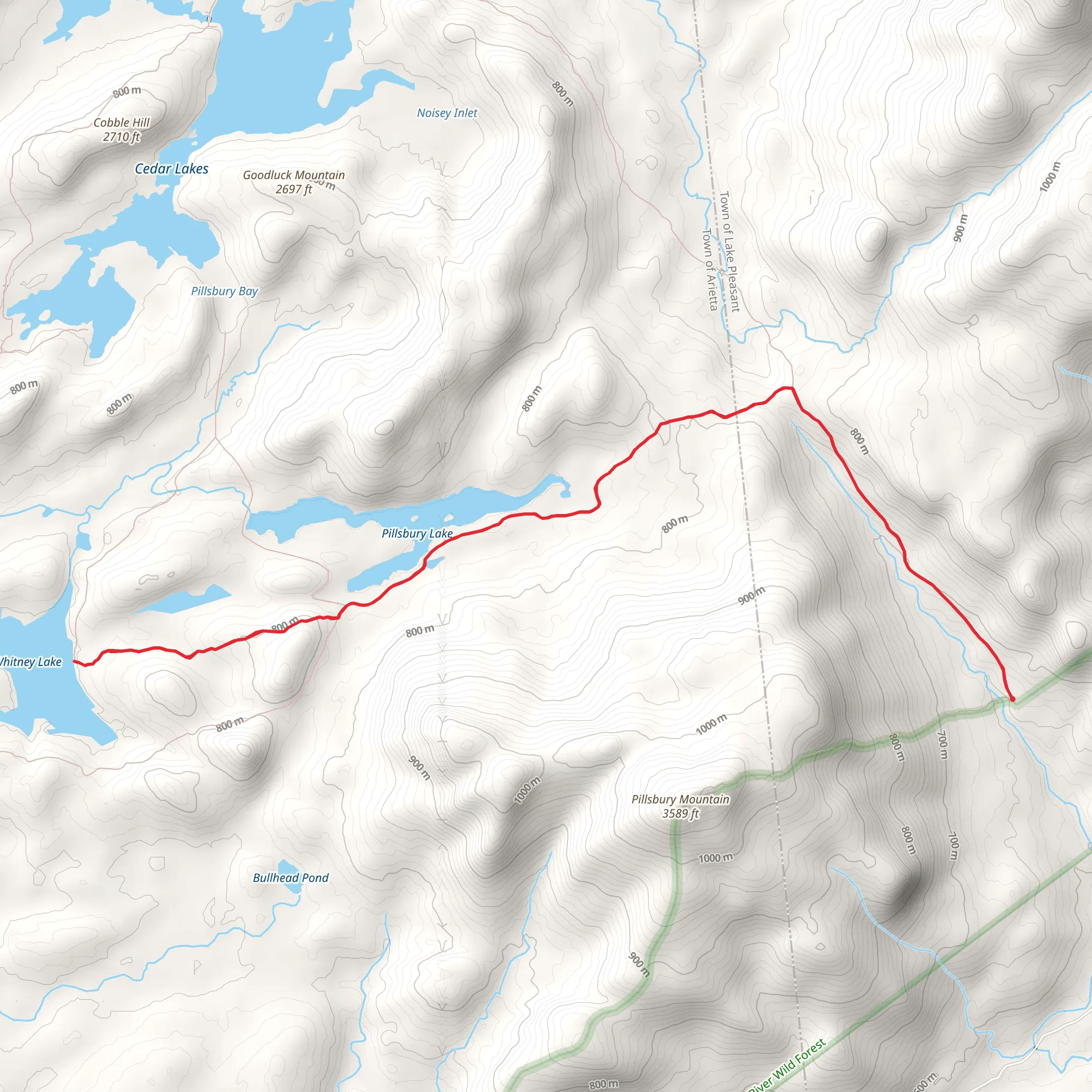 Whitney Lake via French Louie Trail mobile static map