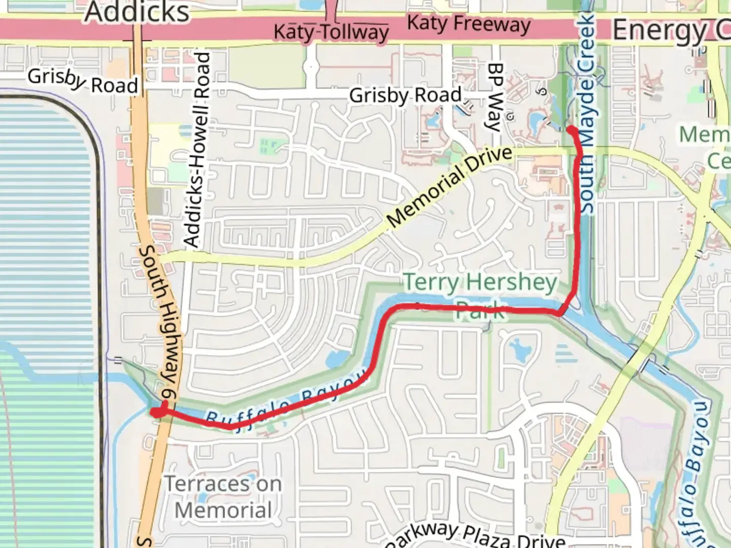 An image depicting the trail Mockingbird Trail and its surrounding area.