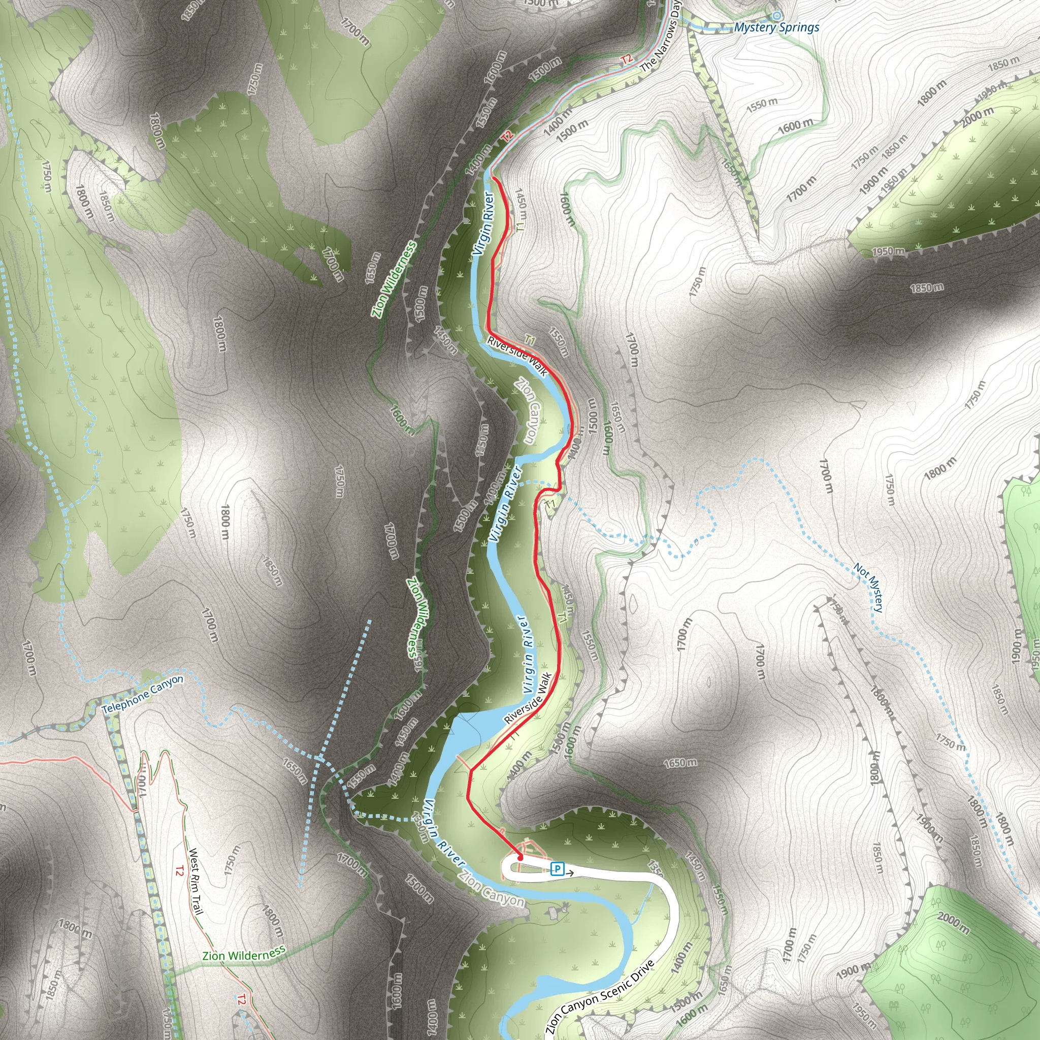Riverside Walk mobile static map