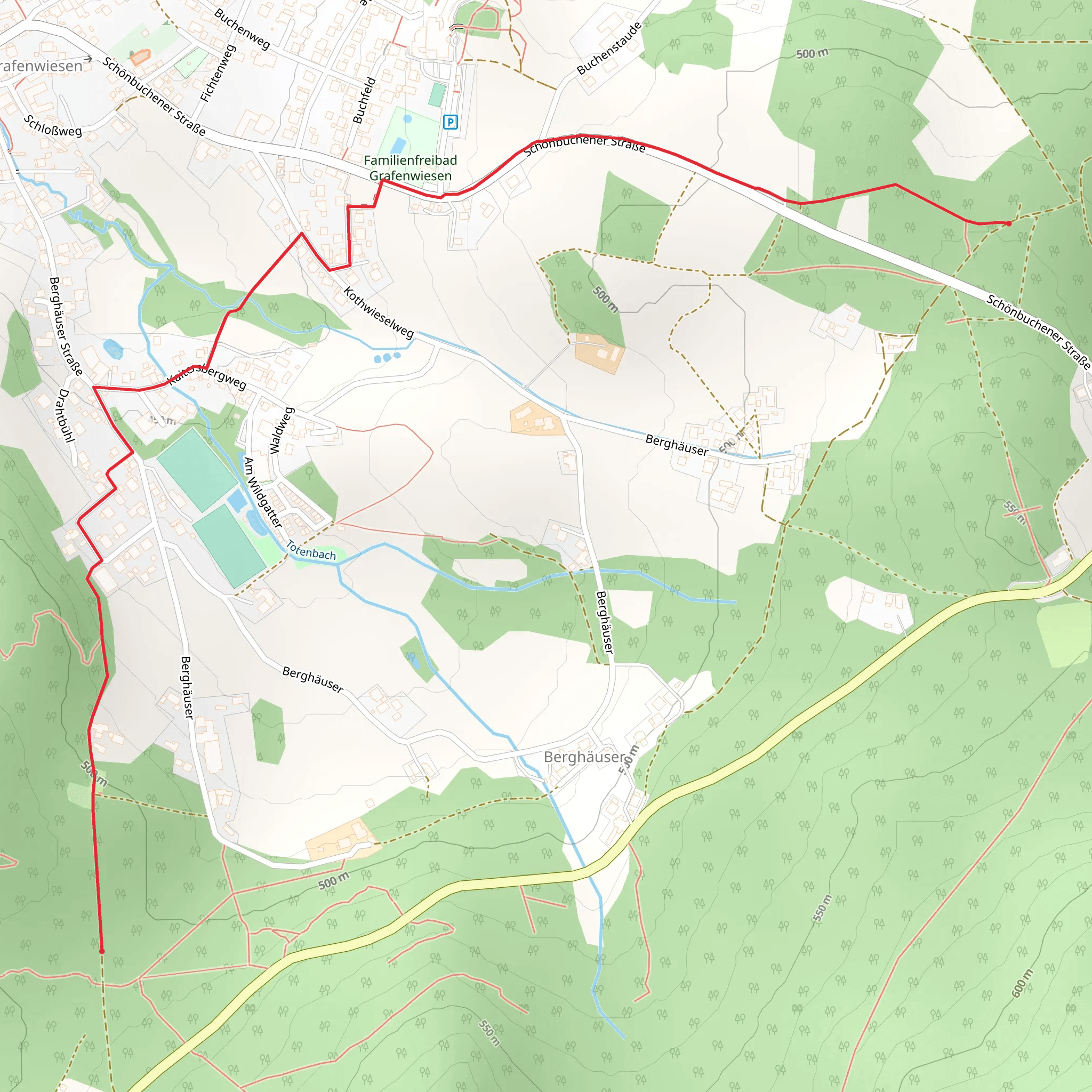 Grafenwiesen Walk mobile static map