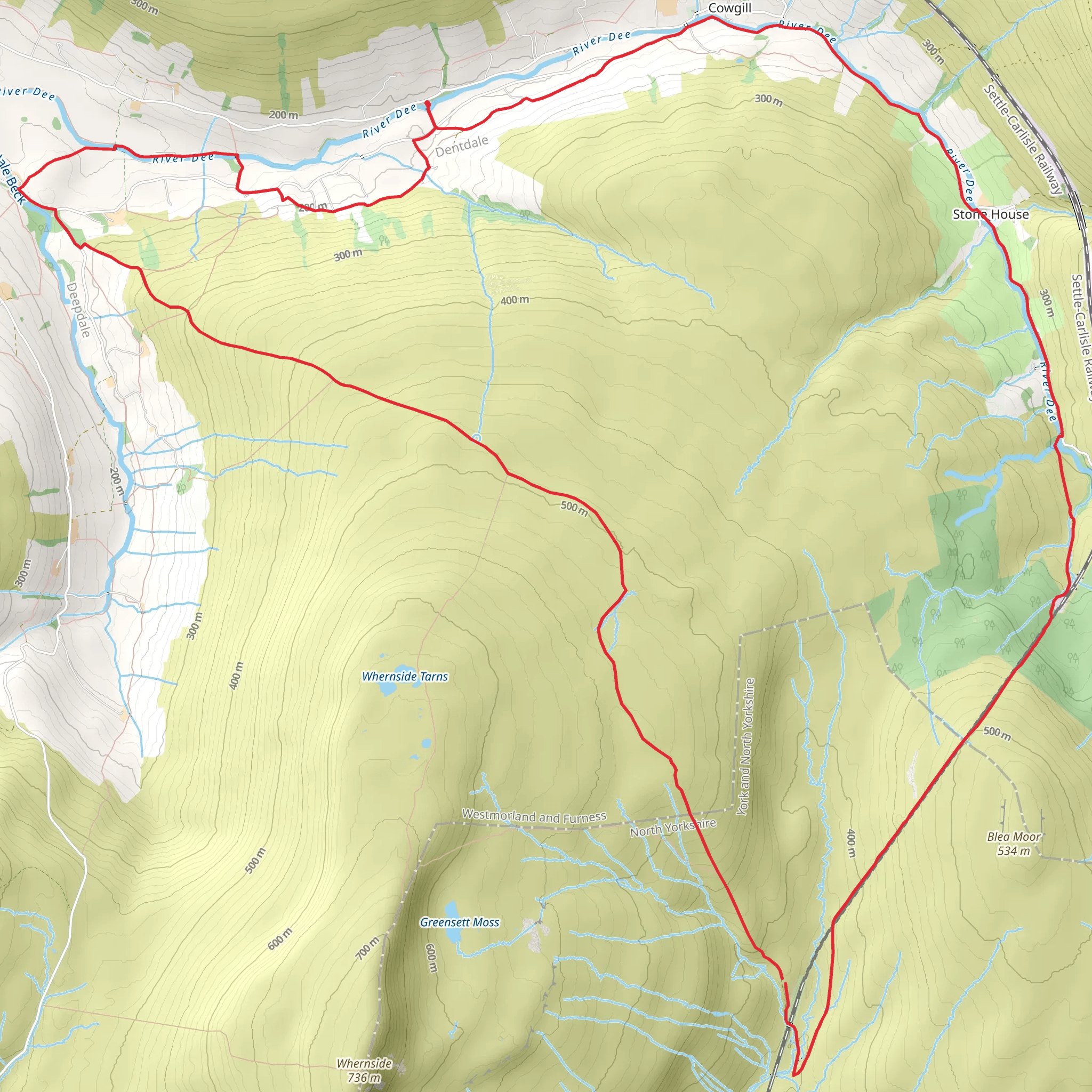 Dentdale and Bleamoor mobile static map