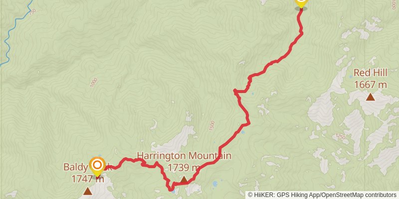 Bigfoot Trail stage 32 Map