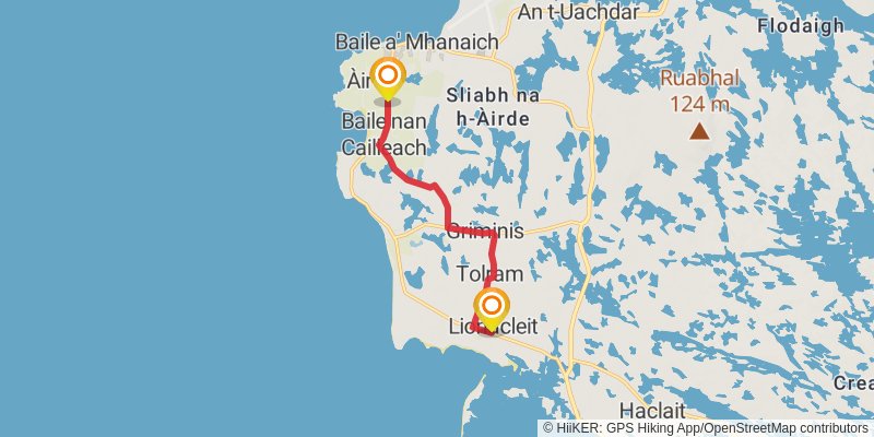 Hebridean Way alt 1 Map