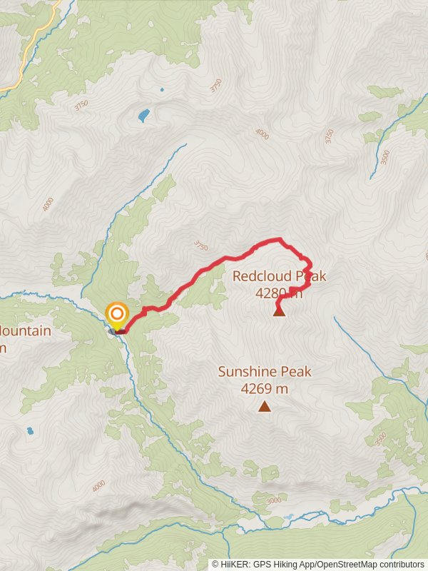 Redcloud Peak via Silver Creek Trail